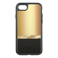 Luxury Black & Gold Name Elegant OtterBox Symmetry iPhone 7 Case