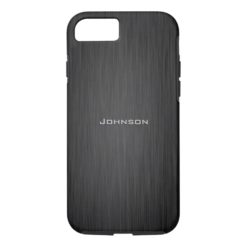 Luxury Dark Black Rosewood Pattern Custom Monogram iPhone 7 Case