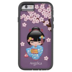 Maiko Kokeshi Doll - Blue Kimono Geisha Girl Tough Xtreme iPhone 6 Case