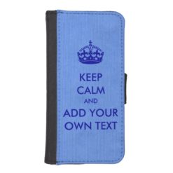 Make Your Own Keep Calm Product Blue iPhone SE/5/5s Wallet Case