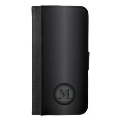Manly Black Gray Gradient Monogram Cool iPhone 6/6s Plus Wallet Case