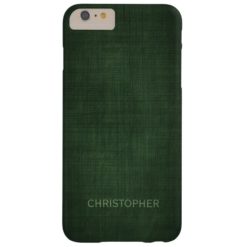 Manly Executive Linen Design with Name Barely There iPhone 6 Plus Case