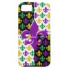 Mardi Gras Gold Purple and Green Fleur-de-lis iPhone SE/5/5s Case
