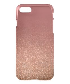 Marsala and Rose Gold Faux Glitter Ombre Fade iPhone 7 Case