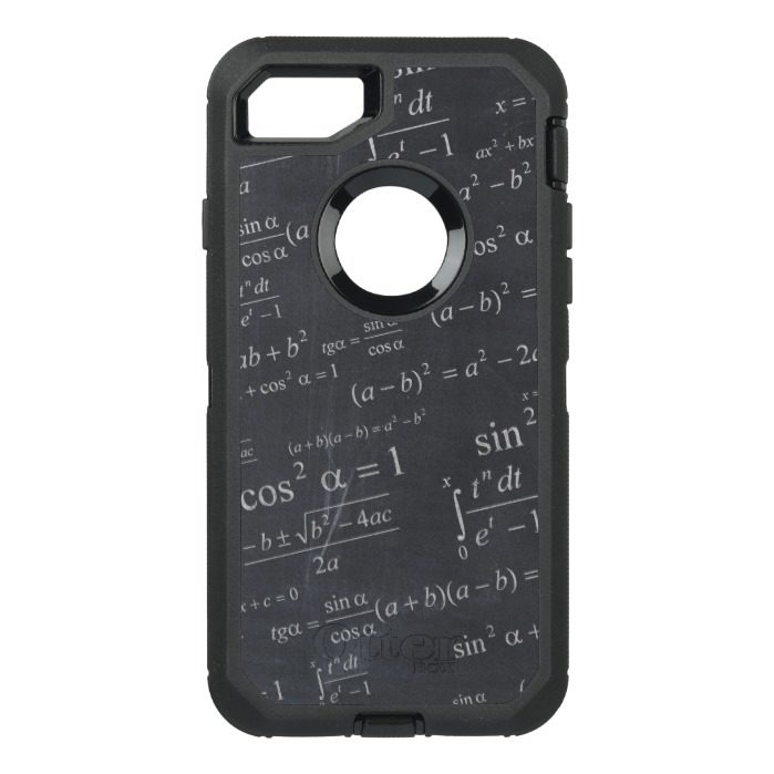 Mathematics Equations on Chalkboard Funny Geeky OtterBox Defender iPhone 7 Case