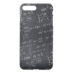 Mathematics Formulas on Chalkboard - Funny Unique iPhone 7 Plus Case