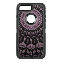 Mauve Floral Mandala OtterBox Defender iPhone 7 Plus Case