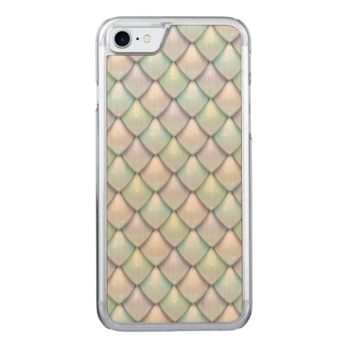 Mermaid Fantasy Scale Pattern Carved iPhone 7 Case