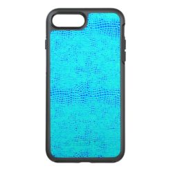 Mermaid Scale Neon Blue Vegan Leather OtterBox Symmetry iPhone 7 Plus Case