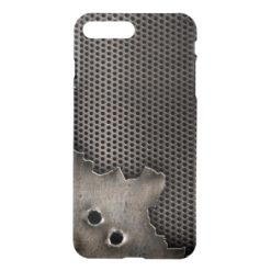 Metal with bullet holes background iPhone 7 plus case