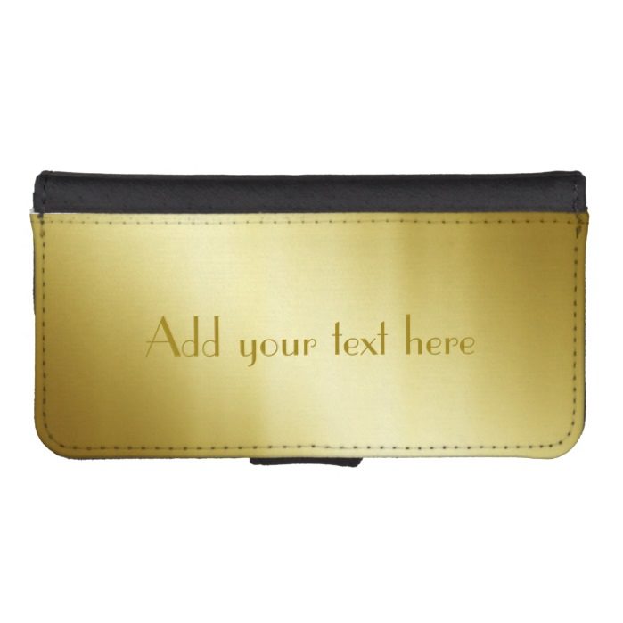 Metallic Gold Personalized iPhone 5/5s Wallet Cas