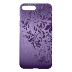 Metallic Purple With Purple Swirls iPhone 7 Plus Case