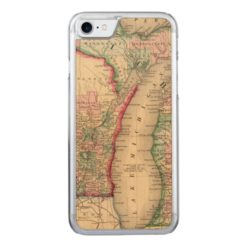 Michigan Wisconsin Map by Mitchell Carved iPhone 7 Case