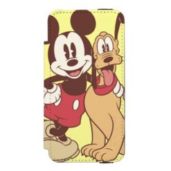 Mickey & Friends | Classic Mickey & Pluto iPhone SE/5/5s Wallet Case