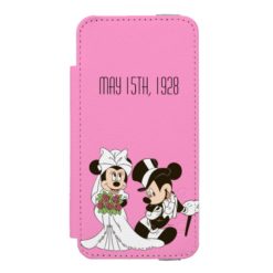 Mickey Mouse & Minnie Wedding iPhone SE/5/5s Wallet Case
