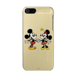 Mickey and Minnie Holding Hands Metallic iPhone SE/5/5s Case