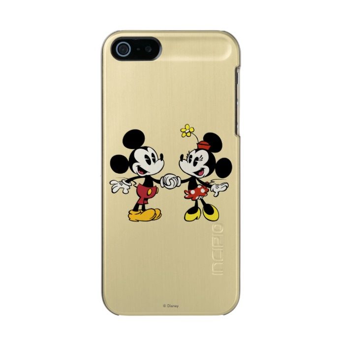 Mickey and Minnie Holding Hands Metallic iPhone SE/5/5s Case
