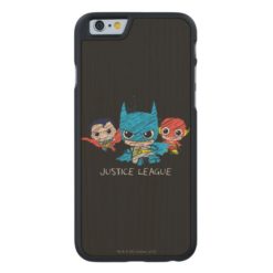 Mini Justice League Sketch Carved Maple iPhone 6 Case