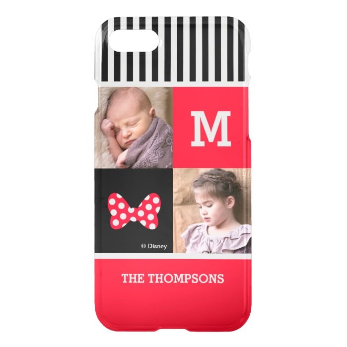 Minnie Mouse Bow | Add Photos & Monogram iPhone 7 Case