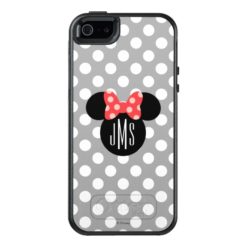 Minnie Polka Dot Head Silhouette | Monogram OtterBox iPhone 5/5s/SE Case