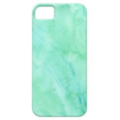 Mint Green Blue Watercolor Texture Pattern iPhone SE/5/5s Case
