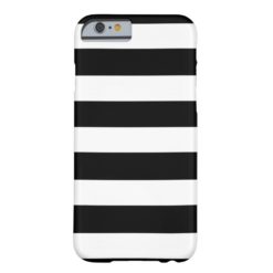 Modern Black White Stripes Pattern Barely There iPhone 6 Case