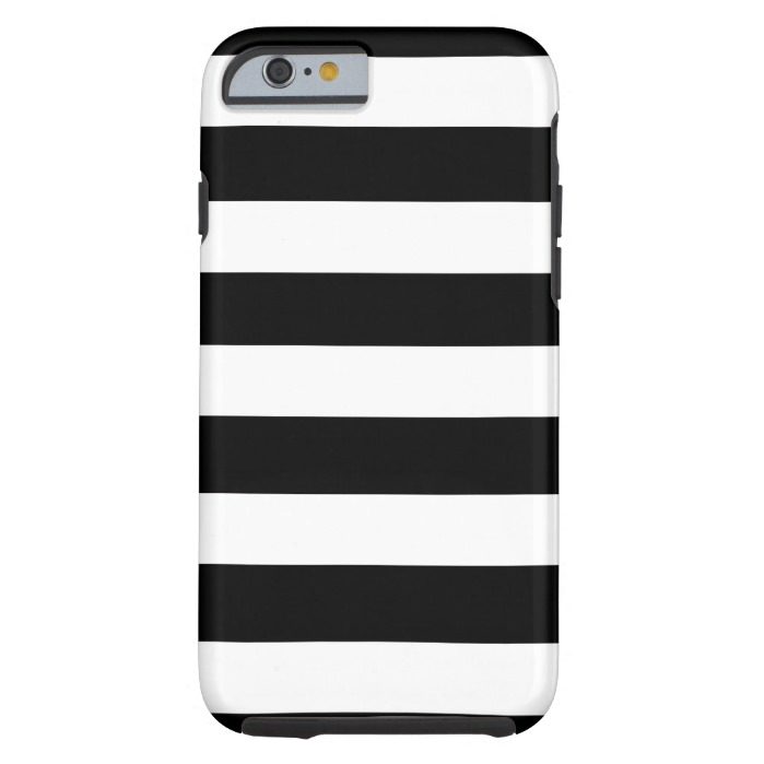 Modern Black White Stripes Pattern Tough iPhone 6 Case