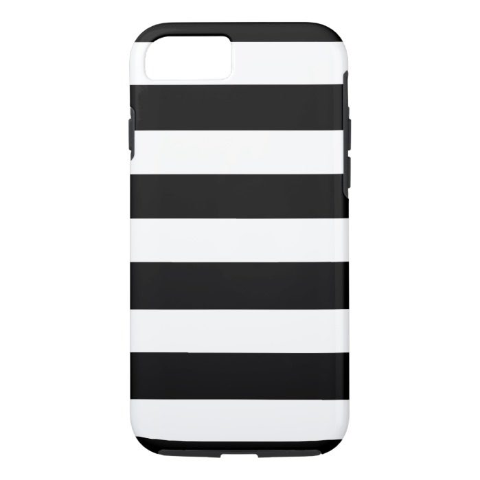 Modern Black White Stripes Pattern iPhone 7 Case