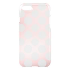 Modern Blush Pink White Polka Dots Pattern iPhone 7 Case