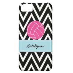 Modern Chevron Zigzag Pink Volleyball iPhone 5C Cover For iPhone 5C