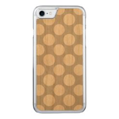 Modern Gray White Polka Dots Pattern Carved iPhone 7 Case