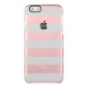 Modern Pink White Stripes Pattern Clear iPhone 6/6S Case
