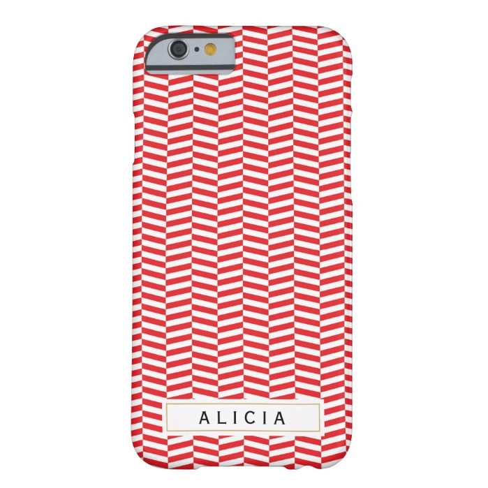 Modern Red and White Pattern Iphone Case