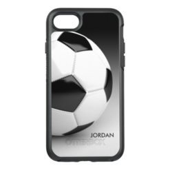 Modern Soccer Ball With Your Name OtterBox Symmetry iPhone 7 Case