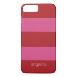 Modern Striped Pattern with custom name iPhone 7 Plus Case