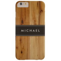 Modern Stylish Wood Grain Look Barely There iPhone 6 Plus Case