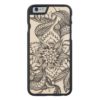 Modern black and white floral mandala illustration Carved maple iPhone 6 slim case