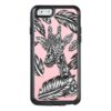 Modern black white floral giraffe pastel pink OtterBox iPhone 6/6s case