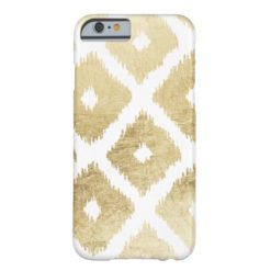 Modern chic faux gold leaf ikat pattern barely there iPhone 6 case