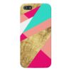 Modern mint coral gold triangles color block cover for iPhone SE/5/5s