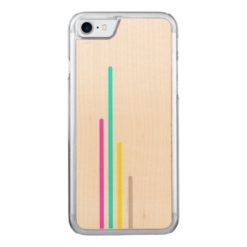 Modern neon stripes pattern Carved iPhone 7 case