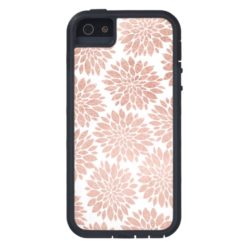 Modern rose gold geometric floral abstract iPhone SE/5/5s case