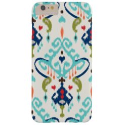 Modern teal navy red ikat tribal pattern barely there iPhone 6 plus case
