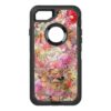 Modern watercolor floral pattern illustration OtterBox defender iPhone 7 case