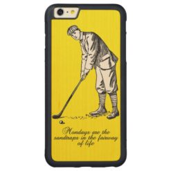 Mondays Are Sand Traps - Carved iPhone Wood Case