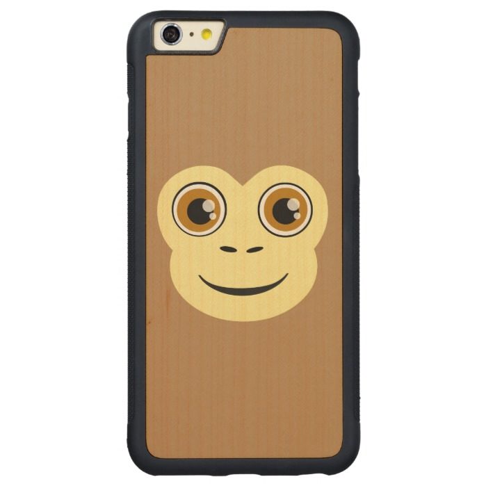 Monkey Face Carved Maple iPhone 6 Plus Bumper Case