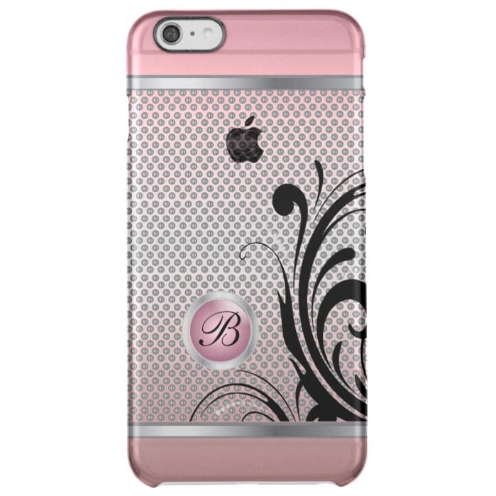 Monogram Pink Tourmaline Silver Mesh Clear iPhone 6 Plus Case