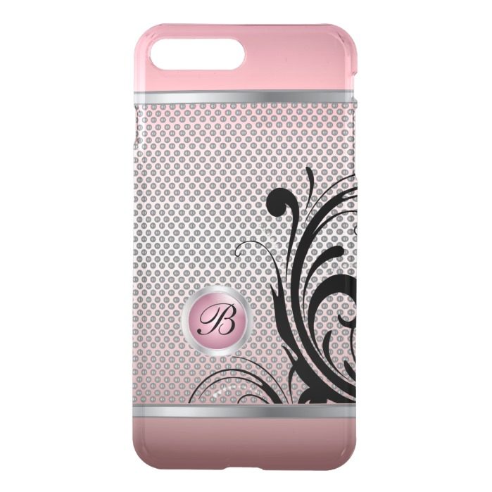 Monogram Pink Tourmaline Silver Mesh iPhone 7 Plus Case
