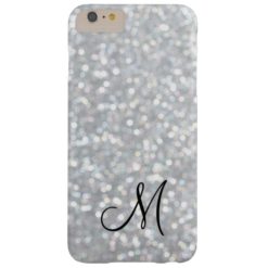 Monogram Silver Sparkle iPhone 6 Plus Case