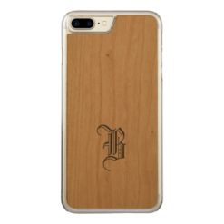 Monogram iPhone Slim Wood Carved iPhone 7 Plus Case
